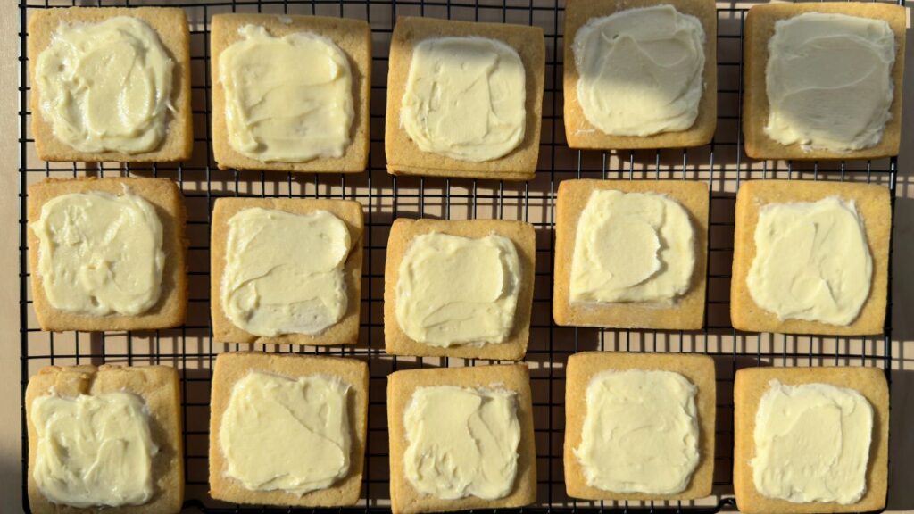 Cookies on tray