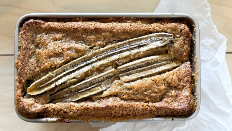 Banana bread in pan